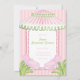 Convites Palm Beach Cabana Bachelorette Weekend