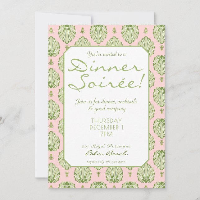 Convites Palm Beach Theme Invitation (Frente)