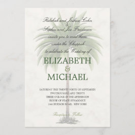 Convites Palm Moderno Elegante de Chuppah