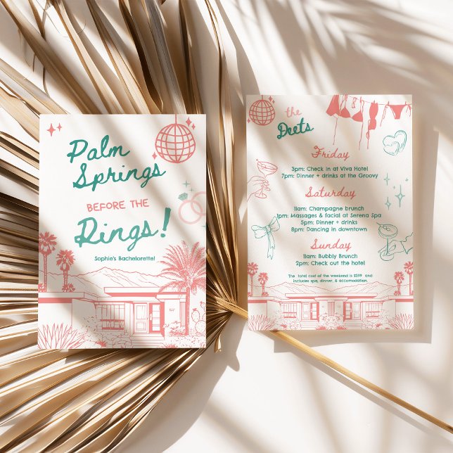 Convites Palm Primaveras Antes dos Anéis (Palm Springs Before the Rings Invitation)