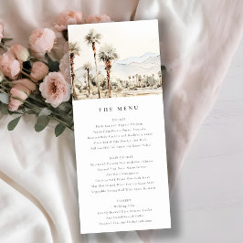 Convites Palm Primaveras California Landscape Weding Menu