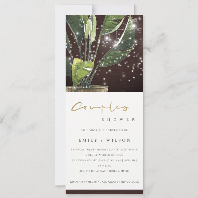 CONVITES PALM STARRY MASON JAR LUZ CASAL CHÁ (Frente)