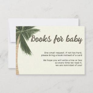 Convites Palm Tree Bohemian Gênero Neutral Livros Bebê