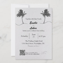 Convites Palm Tree e Seashells Arch Foto Casamento