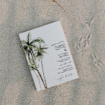 Convites Palm Tree Tropical | Foto de Casamento Mínimo<br><div class="desc">Praias arenosas e brisas quentes são o que esta design é. Celebre seu tema de casamento tropical com nossa simples e mínima design de palmeira. Este design é totalmente personalizável e apresenta um fundo de fotos na parte traseira - você pode remover ou substituir completamente a sua própria imagem.</div>