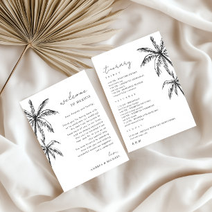 Convites Palm Tree Wedding - Carta Itinerária