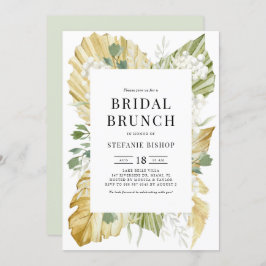 Convites Palma Seca De Aquarela Deixa Bridal De Verão Brunc