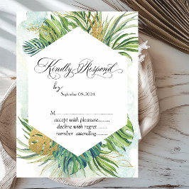 Convites Palma tropical deixa RSVP de verão