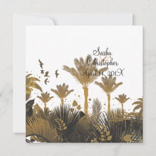 Convites Palmas de Vintage PixDezine