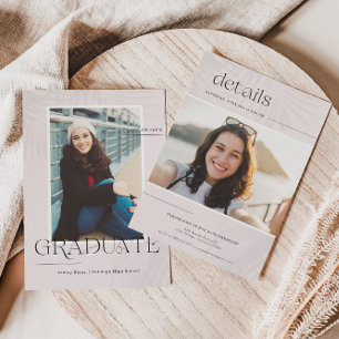 Convites Palmas Mínimas Modernas   Festa de Graduação