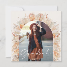 Convites Pampas botânica de arco de fotografia rústica de g