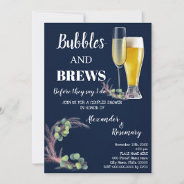 Convites Pampas & Eucalyptus Bubble & Breve Casais