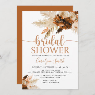 Convites Pampas Grass Bohemian Boho Invitation