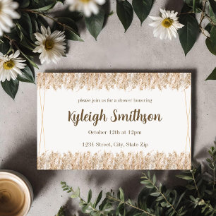 Convites Pampas Grass Boho Invite