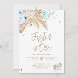 Convites Pampas Grass Boho QUALQUER Idade Raiz Russo Aniver