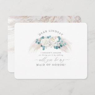 Convites Pampas Grass Greenery Bridesmaid Proposta