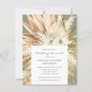 Convites Pampas Grass Modern Boho Wedch Sage