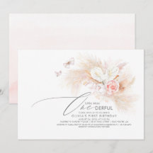 Pampas Grass Pink Menina Maravilhosa Aniversário