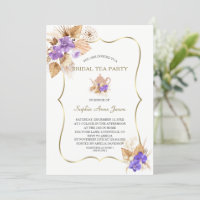 Pampas Grass Purple Orchid Dourada Bridal Tea Part