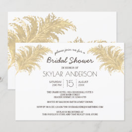 Convites Pampas Grass Tan De Casamento No Chá de panela Bra