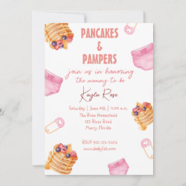 Convites Pampers e chá de fraldas de Pancakes