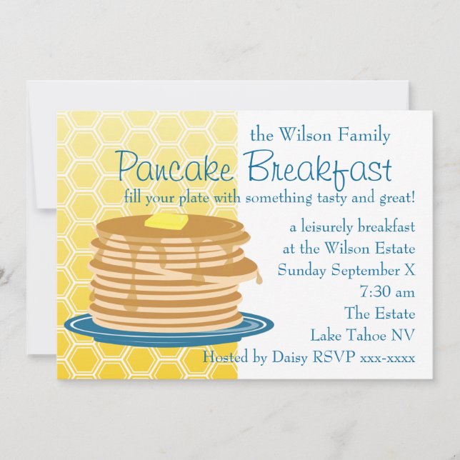 Convites Pancake Breakfast (Frente)