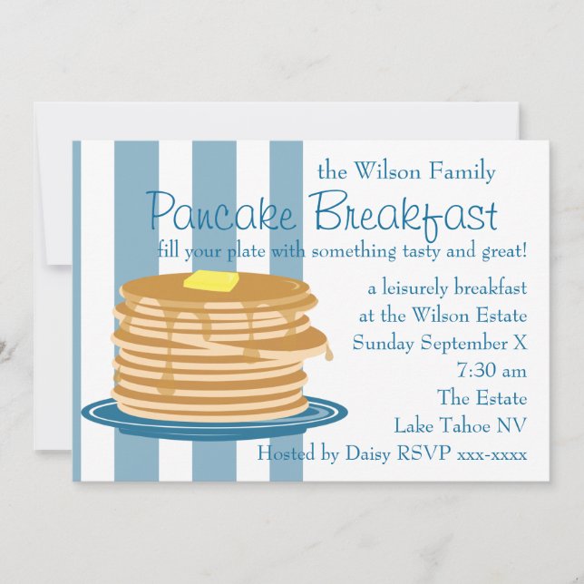 Convites Pancake Breakfast (Frente)