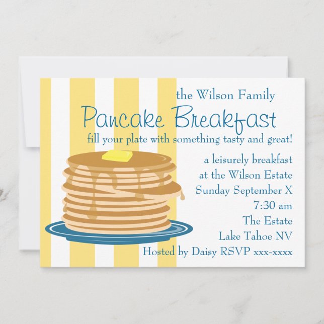 Convites Pancake Breakfast (Frente)