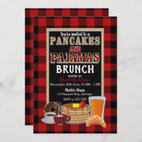 Pancakes e Pajamas Brunch Xadrez Vermelha Buffalo