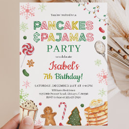 Convites Pancakes e Pijamas Aniversário de Natal