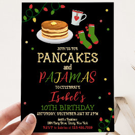 Convites Pancakes e Pijamas Aniversário de Natal
