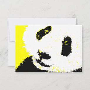 Convites panda amarela