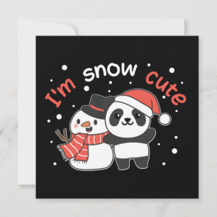 Convites Panda Eu Sou Neve Bonito Boneco de Neve Trocadilho