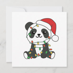 Convites Panda Natal Animais de Inverno Pandas