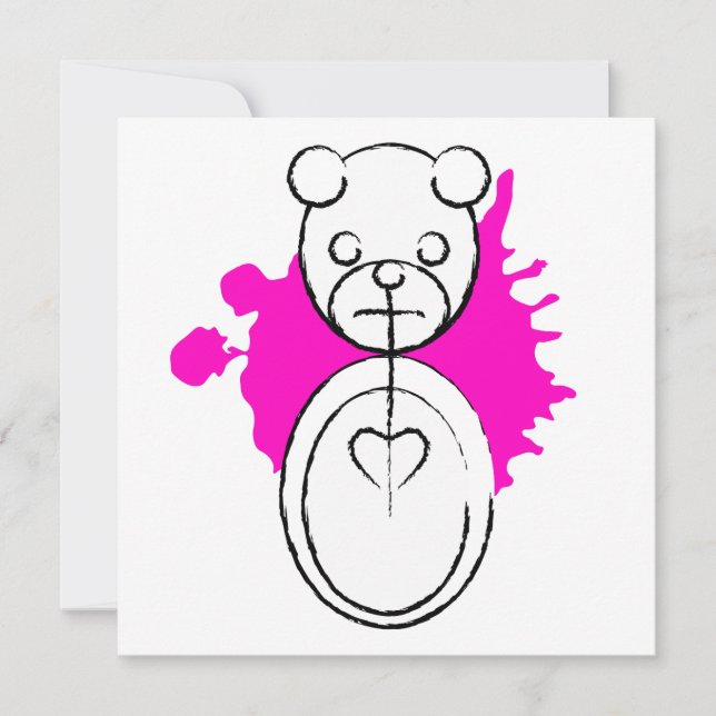 Convites panda splatz (Frente)