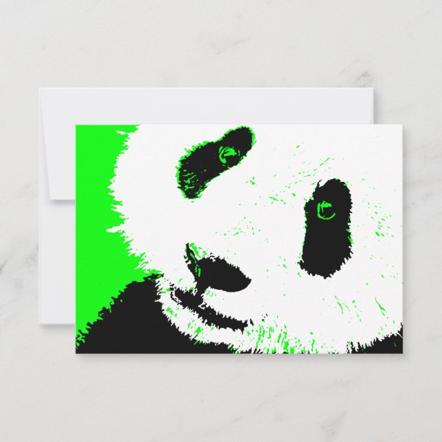 Convites panda verde (Frente)
