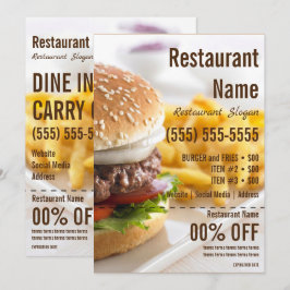 Convites Panfleto Burger 5x7