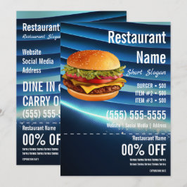 Convites Panfleto Burger 5x7