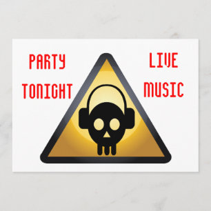 Convites Panfleto do DJ