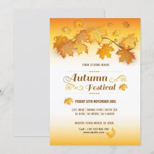 Convites Panfleto do Festival de Outono