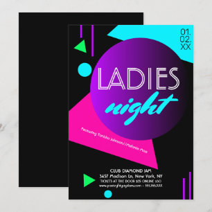 Convites Panfleto Promocional do Clube Noturno Flourescent 