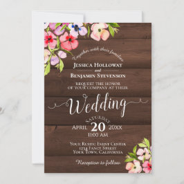 Convites Pansias Rustic Watercolor no Casamento da Madeira 