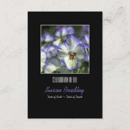 Convites Pansies 2 Celebração do Serviço de Memória da Vida