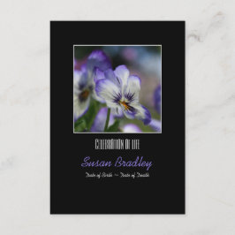 Convites Pansies 3 Celebração do Serviço de Memória da Vida