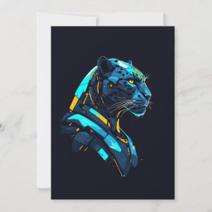 Convites Pantera Mecatrônica Cyberpunk Pantera Negra Neon