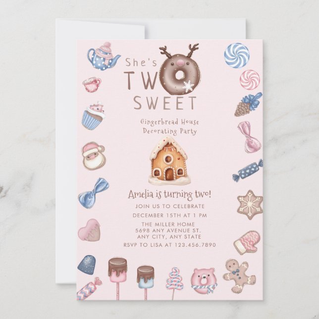 Convites Pão-de-açúcar de Natal | Segundo Aniversário (Frente)