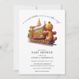 Convites Pão-de-ouro | Chá de fraldas de Natal