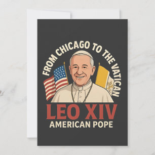 Convites Papa americano Leão Igreja Católica Fé Cristã