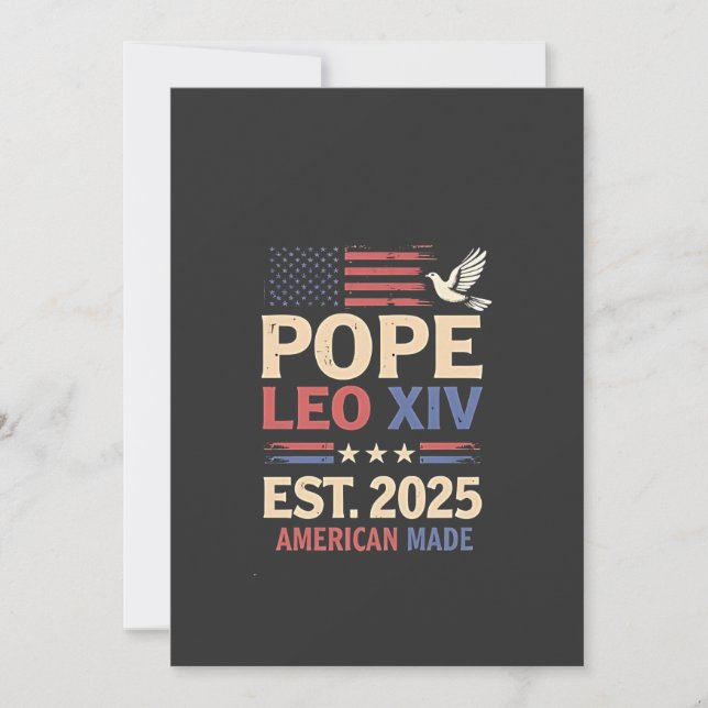 Convites Papa Leão XIV. 2025 4th of Julian USA Flag (Frente)