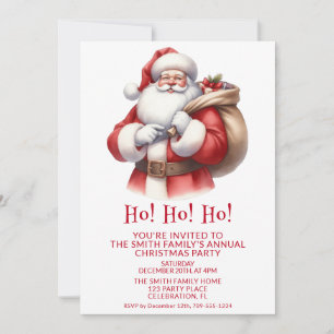 Convites Papai Noel Apresenta Festa Vermelha